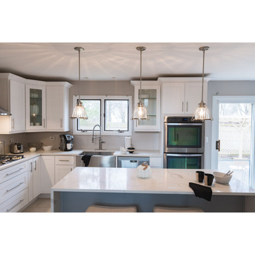 Breakwater Bay Petree 1 Light Satin Nickel Single Pendant & Reviews